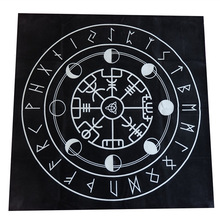 Tarot toalha de mesa especial flanela preta toalha de mesa jogo de tabuleiro adivinhação toalha de mesa 49*49 cm 2024 - compre barato