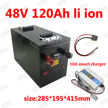 GTK lithium 48V 120AH li ion battery 48v lithium ion With LCD for 3000W 5000w UPS scooter EV Tricycle Inverter bike +10A charger 2024 - buy cheap