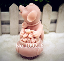 New Product!!1pcs 3D Zhaocai Dog (zx228) Food Grade Silicone Handmade Soap Mold Crafts DIY Mould 2024 - buy cheap