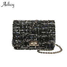 Aelicy luxury Women Bags Woolen Brand Luxury Handbag Designer Flap Crossbody Bag Women Shoulder Bag Purse Clutch Messenger Bags 2024 - buy cheap
