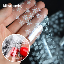 1pcs White Nail Stickers Snowflake Nail Foils Manicure Beauty Starry Nail Design New Nail Art Transfer Stickers 2024 - buy cheap