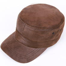 New Arrival Genuine Leather Hat Male Outdoor Baseball Cap Adult Leisure Peaked Cap Autumn Winter Flatcap Elderly Hat B-7178 2024 - buy cheap