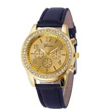 Women Bracelet Watch Fashion Faux Chronograph Quartz Leather Simple Round Women Dress Watches Luxury Gift Clock 2018 #D 2024 - buy cheap