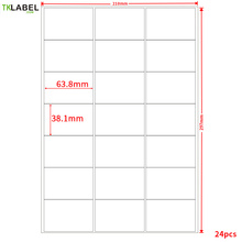 Etiquetas de impresión autoadhesivas para impresora láser/de inyección, GL-28 ( 50 hojas, 1050 etiquetas) A4, 63,5mm x 38,1mm 2024 - compra barato