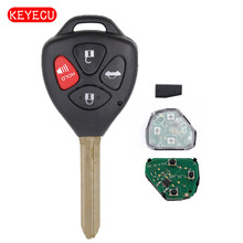Keyecu chave remota de substituição, 4 botões, 315mhz, chip g para toyota corolla 2010 2011 2012 2013 2024 - compre barato