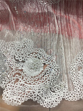 White color 5yards new arrive beaded lace fabric for sawing bridal wedding dress BZL-102446 2024 - buy cheap
