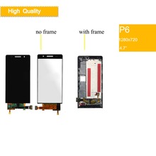 10pcs/lot P6 LCD Display For Huawei P6 LCD Display+Touch Screen Digitizer Glass Panel Replacement For Huawei Ascend P6 LCD Frame 2024 - buy cheap