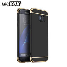 KOOSUK Brand Phone Cover For Samsung S7 Edge Back Case for Samsung Galaxy S7 S6 Edge Plus Case 3 in 1 Stitching Hard Shell Coque 2024 - buy cheap