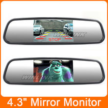 Universal 4.3 "Ecrã a Cores TFT LCD Do Carro Da Tela de Estacionamento Rear View Monitor de Espelho Reverso Do Carro Sistema de Assistência de Estacionamento 2024 - compre barato