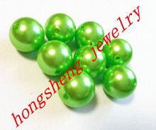 Lote de cuentas de perlas acrílicas gruesas de color verde lima para collar, joyería, 20MM, 110 unidades, #88 2024 - compra barato