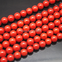 (3 hebras = 168 piezas)/lote, bola redonda de Coral rojo natural, Cuenta de Coral, Coral natural, tamaño: 7mm 2024 - compra barato