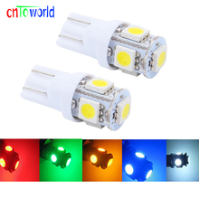 500PCS T10 194 168 W5W 12V 5050 5 SMD LED Light Clearance Light Reading Lamps White Pink Yellow Blue Red Green 2024 - buy cheap