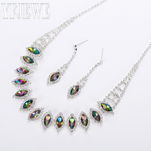 Women New Fashion Jewelry Sets Nechlace And Earrings Silver Plated Rhinestone For Party N192 2024 - buy cheap