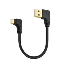 Cable de conexión Usb 2,0, Conector de ángulo izquierdo corto, cargador de teléfono de ángulo recto, Cable de alimentación Micro Usb de 90 grados 2024 - compra barato