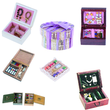 1:12 Scale Doll Houses Sewing Box Lid Toolkit Toolbox / Jewelry / Medical Box / Artist Paint Pen / Gift Box Dollhouse Miniature 2024 - buy cheap