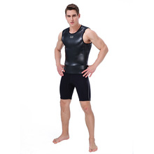 Slinx short de mergulho de neoprene 2mm, roupa de banho sem mangas para homens e mulheres, surf, esqui, aquarela 2024 - compre barato