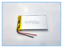 Frete grátis bateria de polímero de lítio 3.7 v 2000 mah interfone 504270 gps gravador de dados de viagem para veículo 2024 - compre barato