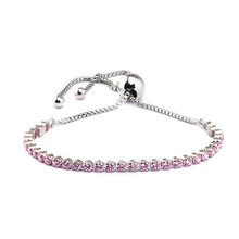 Ckk pulseira de prata esterlina jóias rosa cintilante strand pulseiras para mulheres jóias feminino feminino prata 925 2024 - compre barato
