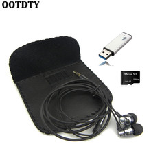 Мини-сумка для хранения наушников OOTDTY, защитный чехол для зарядки и передачи данных, кошелек для монет 2024 - купить недорого
