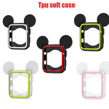 5 colors Cover Soft Rubber replacement Case For Apple Watch Silicone cover For iwatch series 3/2/1 38mm 42mm 2024 - buy cheap