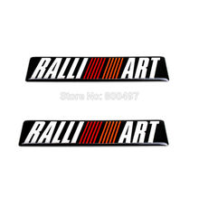 2 x Newest 3D Car Styling Aluminum Glue Decal Car Emblem Car Accessories Adhesive Badge for Ralliart Ralli Art 2024 - buy cheap