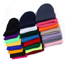 23 colores de caramelo caliente de punto de invierno mujeres sombrero holgado Slouchy Beanie Skullies otoño mujeres hombres gorra y sombreros 2024 - compra barato