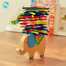 Bloques de equilibrio de elefante/Camel para bebé, juguete de madera, juego de equilibrio de madera, bloques Montessori, regalo para niños 2024 - compra barato