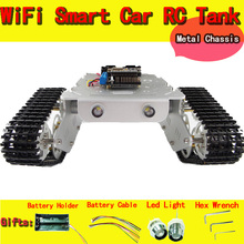 DOIT T300 RC WiFi Robot Tank Car Chassis Controlled by Android/iOS Phone based on Nodemcu ESP8266 Board+Motor Drive Shield DIY 2024 - buy cheap