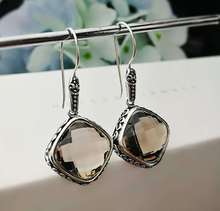 S925 silver inlaid Earrings lady's Retro cut Tea Face Earrings Fashion Style Jewelry Earrings accessories wholesale 2024 - buy cheap