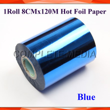 1 rolos Cor Azul Royal 80mm x 120 M Folha de Carimbo Quente de Transferência de Calor Guardanapo Gilding PVC Cartão de negócio emboss 2024 - compre barato