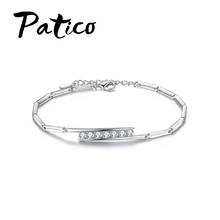 Factory Cheap Price Simple Design Bracelet For Girls/Women/Ladies 925 Sterling Silver  ColorCrystal Jewelry Accessory 2024 - buy cheap