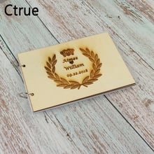 21.5X15cm Custom Wedding Guest Book Engraved Wooden Guest Book Wedding Sign Book with Name & Date Personalized Gift for wedding 2024 - buy cheap