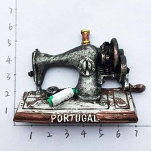 Pegatinas magnéticas para máquina de coser, adhesivos para nevera, retro, semiestéreo, recuerdos turísticos de Portugal 2024 - compra barato