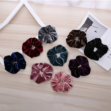 Large Women Elegant Velvet Solid Elastic Hair Bands Ponytail Holder Scrunchies Tie Hair Rubber Band Headband Hair Accessories 2024 - buy cheap