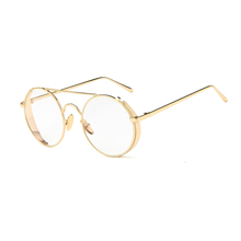 New Steampunk Metal Frame transparent glasses Vintage Round Sunglasses For Women Fashion Literature and art Spectacles Gafas H5 2024 - buy cheap