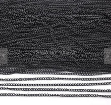 Cable de enlace redondo negro de 32 pies y 10 metros, cadena de eslabones para joyería de 2x3mm, accesorio de moda de alta calidad, fabricación de joyas 2024 - compra barato