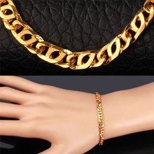 Bracelet For Men / Women New Trendy Jewelry Gift Free Shipping 21CN Chain & Link Bracelets Gold Color H848 2024 - buy cheap