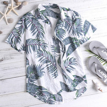 Hawaiian Print Men's shirt Camisa Casual Short sleeve Shirt men Button Beach Loose Male Blouse Top Streetwear Camisa masculina 2024 - buy cheap