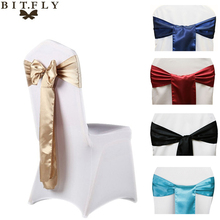 BIT.FLY 6x108inch Satin Fabric Chairs Sashes Bow Cover For Wedding Chair Knot Sash Party Banquet Event Celebration Decorations 2024 - buy cheap