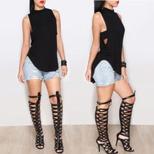 2019 Fashion Womens Ladies Sleeveless Summer Loose Casual Shirt Tank Tops Vest Blouse Solid Summer Clothes 2024 - buy cheap