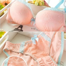 Intimates Contrast Color Lace Bra Set Lingerie Push up Sexy Bra Lovely Underwear gathering Bra Briefs Embroidery H136 2024 - buy cheap