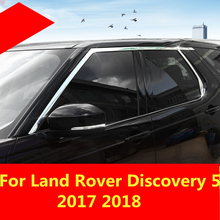 Liga de alumínio alta qualidade aço inoxidável janela do carro guarnição tira decoração exterior para land rover discovery 5 2017 2018 2024 - compre barato