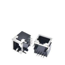 100pcs/lot 56-8P8C single port shielding 90 degree PCB modular jack RJ45 connector 2024 - buy cheap
