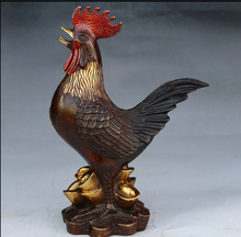 ZSR 2017 514+++++ A new copper  gilt antique ornaments Rooster gold lucky chicken Feng Shui business gifts 2024 - buy cheap