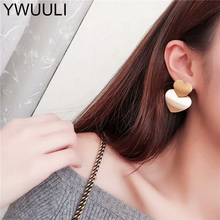 Elegant Fashion Double Love Heart Earring Geometric Stud Earrings for Women Korean Jewelry Brinco Statement Pendientes Gift XE28 2024 - buy cheap