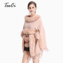 New Fashion Women Spring  Faux Fur Bat Sleeve Ponchos And Capes Pink Round-Neck Knit Sweater And Pullovers Faux Fur Coat Wedding 2024 - buy cheap