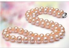 Noble-collar con perla de agua dulce de 11-11,5mm para mujer, joyería fina, rosa, Perla natural, Perla de agua dulce de moda, AAAA + 2024 - compra barato