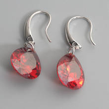 Enchanting Red Garnet 13*15mm Semi-precious Silver Cool For Womens Earrings ED0150 2024 - buy cheap