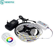 5 м RGBW RGBWW 5050 SMD Светодиодная лента DC12V 60led/M гибкая световая лента Диодная лента + пульт дистанционного управления RF + адаптер питания 12 В 3A 2024 - купить недорого