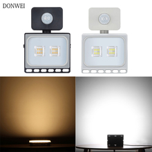 Holofote de led, 10w, 20w, 30w, 50w, 100w, sensor de movimento ao ar livre, à prova d'água, ip65, iluminação de paisagem 2024 - compre barato